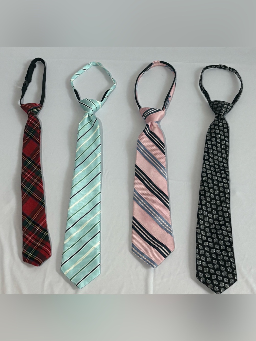 LOT of 4 Adjustable Neckties for Boys